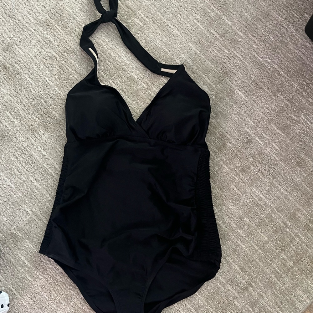Brand New Beach Bump Motherhood Maternity Black Bathing Suit